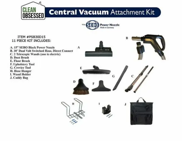 Clean obsessed PSB30D15 Central vacuum kit