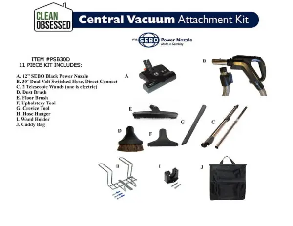 Clean Obsessed PSB30D Central vac Hose kit