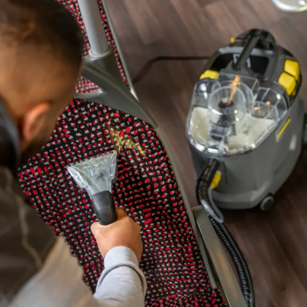 Karcher Puzzi is great for upholsteries and steps even cars.